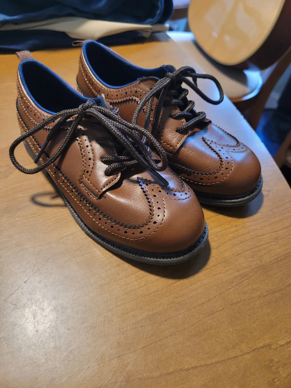 Carter's Brown Brogue-Style Kids Dress Shoes